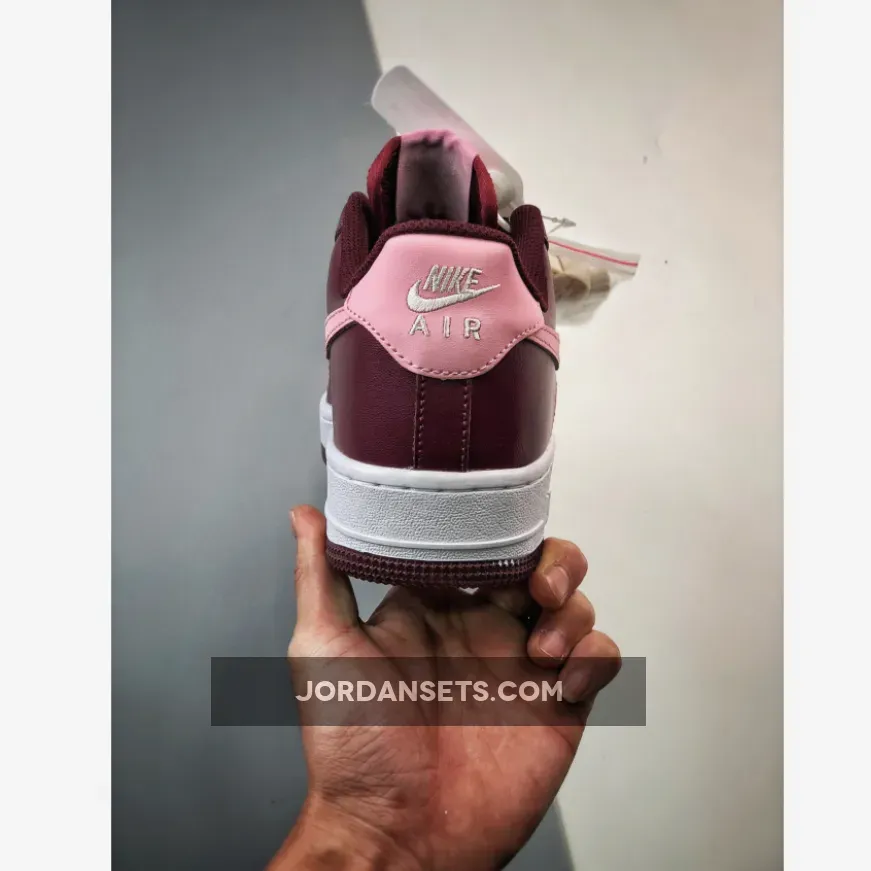 Nike Air Force 1 Low 'Valentine's Day' Sail/Night Maroon-Pink FD9925-161 - night maroon and medium soft pink goat