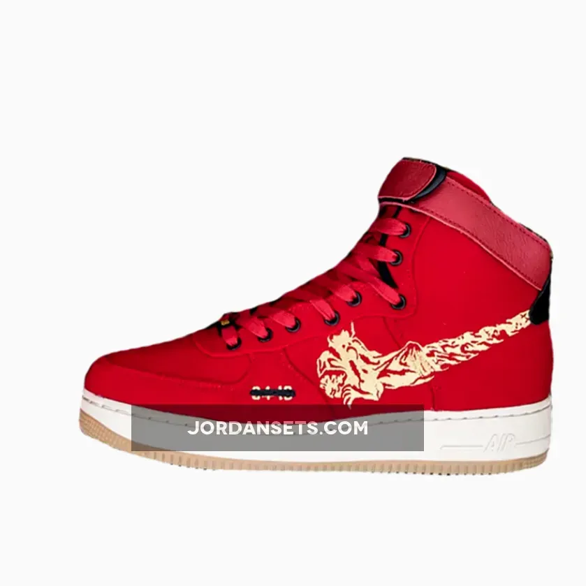 Maharishi X Nike Air Force 1 High Premium Red Gum CI3900-992 Brand New