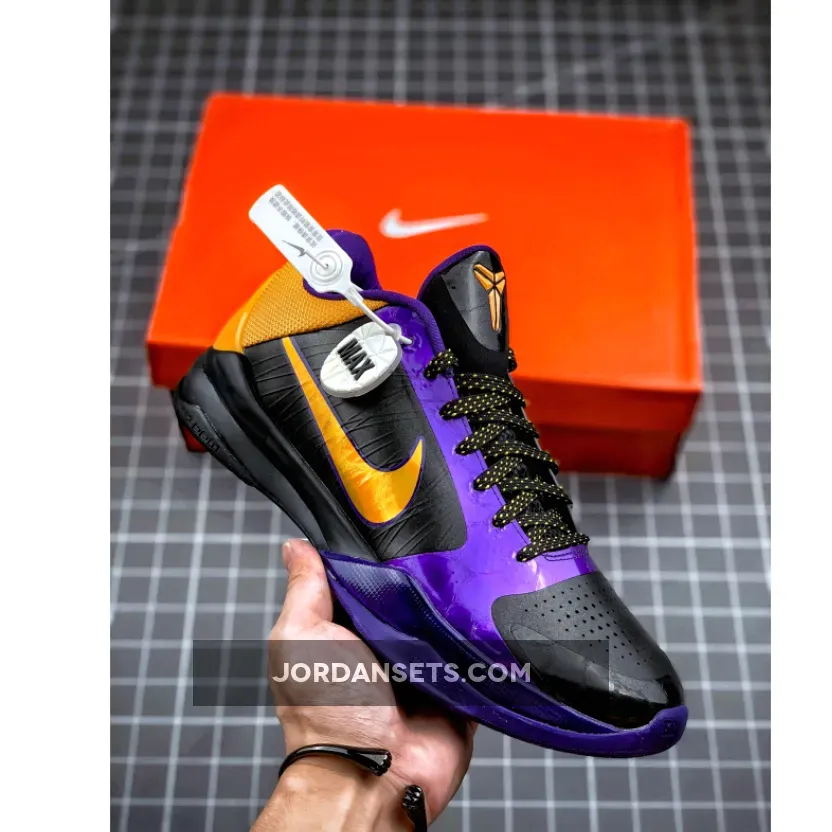 Nike Zoom Zoom Kobe 5 X 'Lakers Away' Black/De Purple purple kobe's
