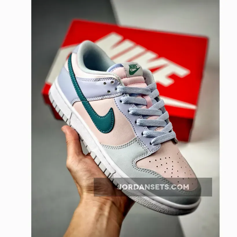 Nike Dunk Low Football Grey Mineral Teal Pearl Pink - nike dunk mineral teal