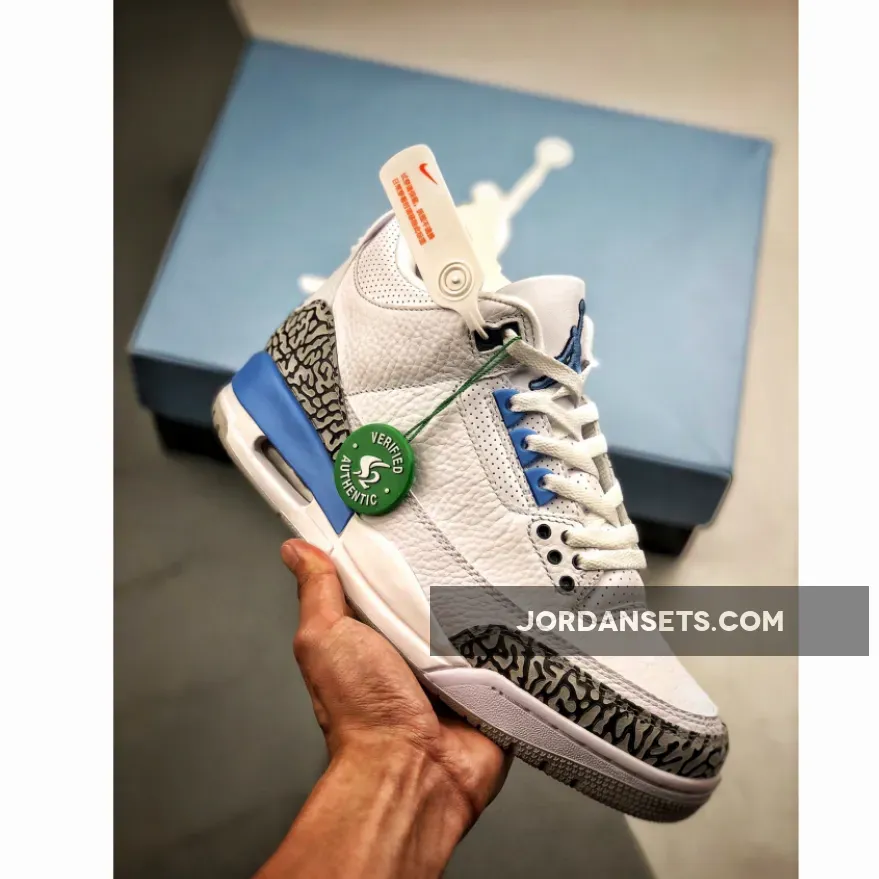 Jordan 3unc Air Jordan 3 "UNC" White/Valor Blue-Tech Grey