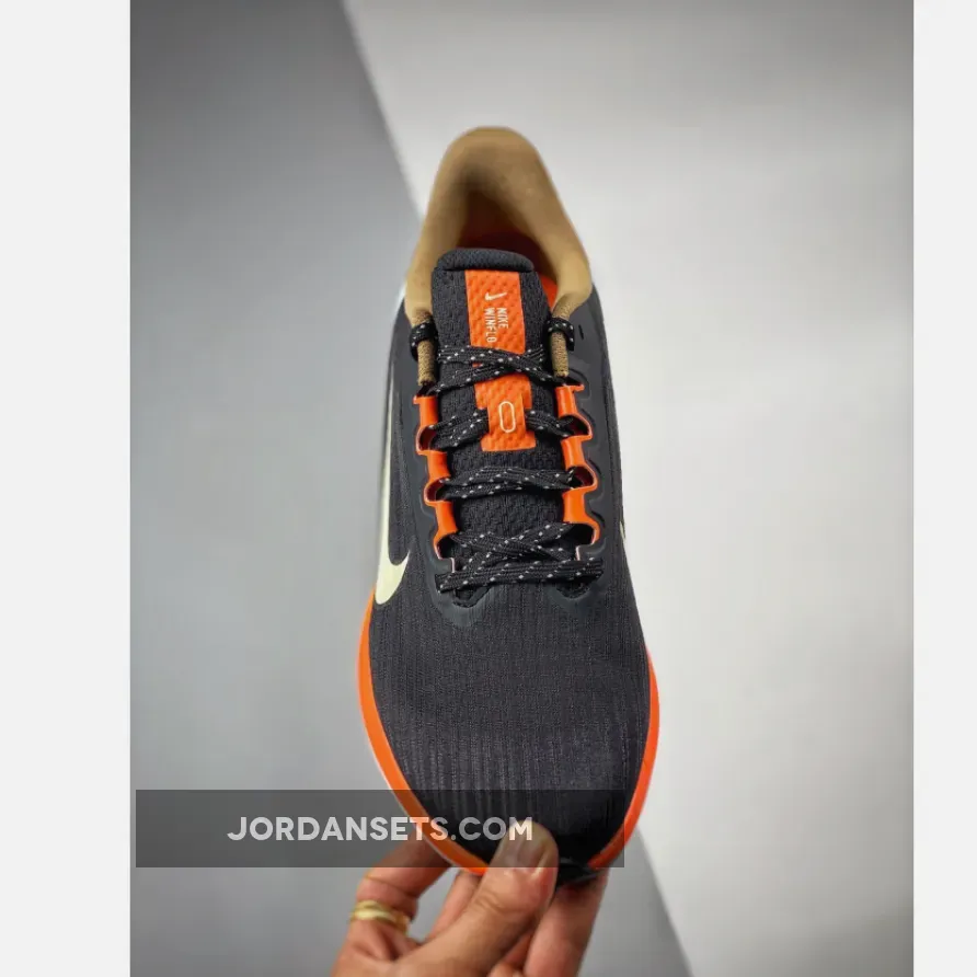 Nike Air Winflo 9 Black Green Safety Orang DX6040-071 - nike air winflo 9 shield black