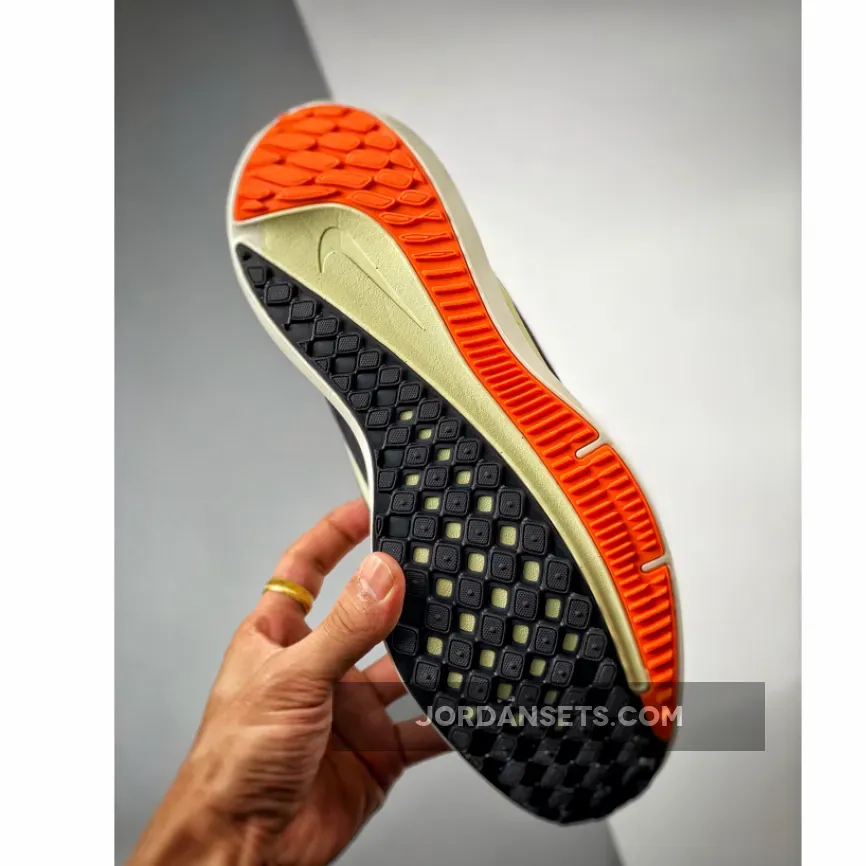 Nike Air Winflo 9 Black Green Safety Orang DX6040-071 - nike air winflo 9 shield black