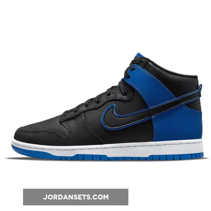 Nike Dunk High Blue Camo Black/Hyper Royal-White #nike dunks high se