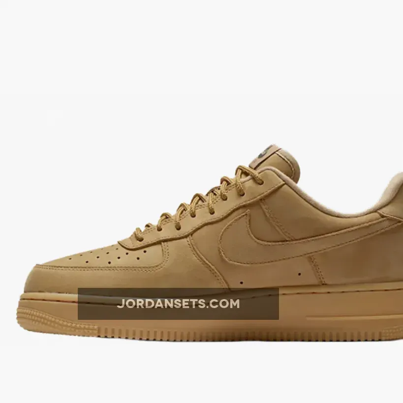 Nike Air Foce 1 Low Flax/Gum Light Brown-Outdoor Green #nike air force flax
