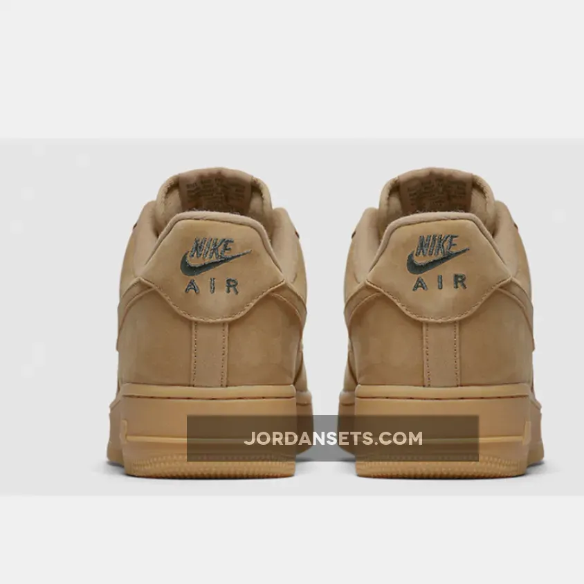 Nike Air Foce 1 Low Flax/Gum Light Brown-Outdoor Green #nike air force flax