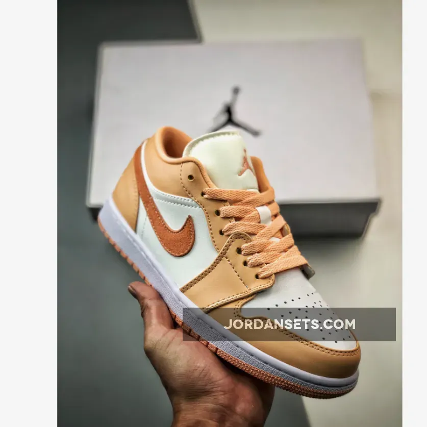 Air Jordan 1 Low Sunset Haze/Bright Citrus-White sunset jordan 1