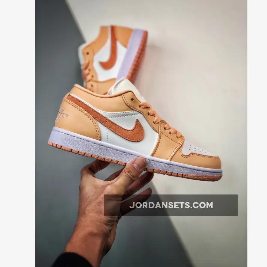 Air Jordan 1 Low Sunset Haze/Bright Citrus-White sunset jordan 1