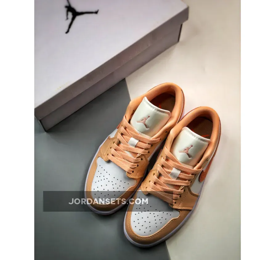 Air Jordan 1 Low Sunset Haze/Bright Citrus-White sunset jordan 1