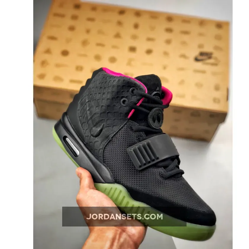 508214-600 Nike Air Yeezy 2 NRG Black-Solar Red 508214-006