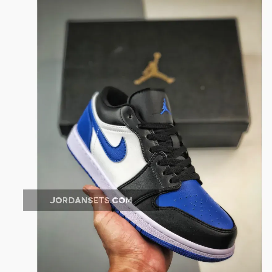 Restock Air Jordan 1 Low 'Royal Toe' White/Royal BlueBlack Jordan