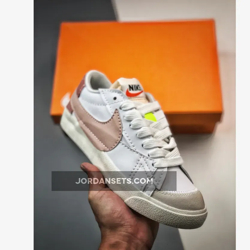 Nike Blazer Low Jumbo White Pink DQ1470-102 Brand New