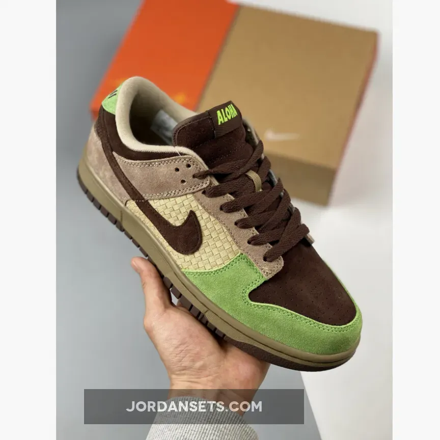 Kickshawaii x Nike Dunk Low 'Aloha' Khaki/Baroque Brown-Green / kicks hawaii
