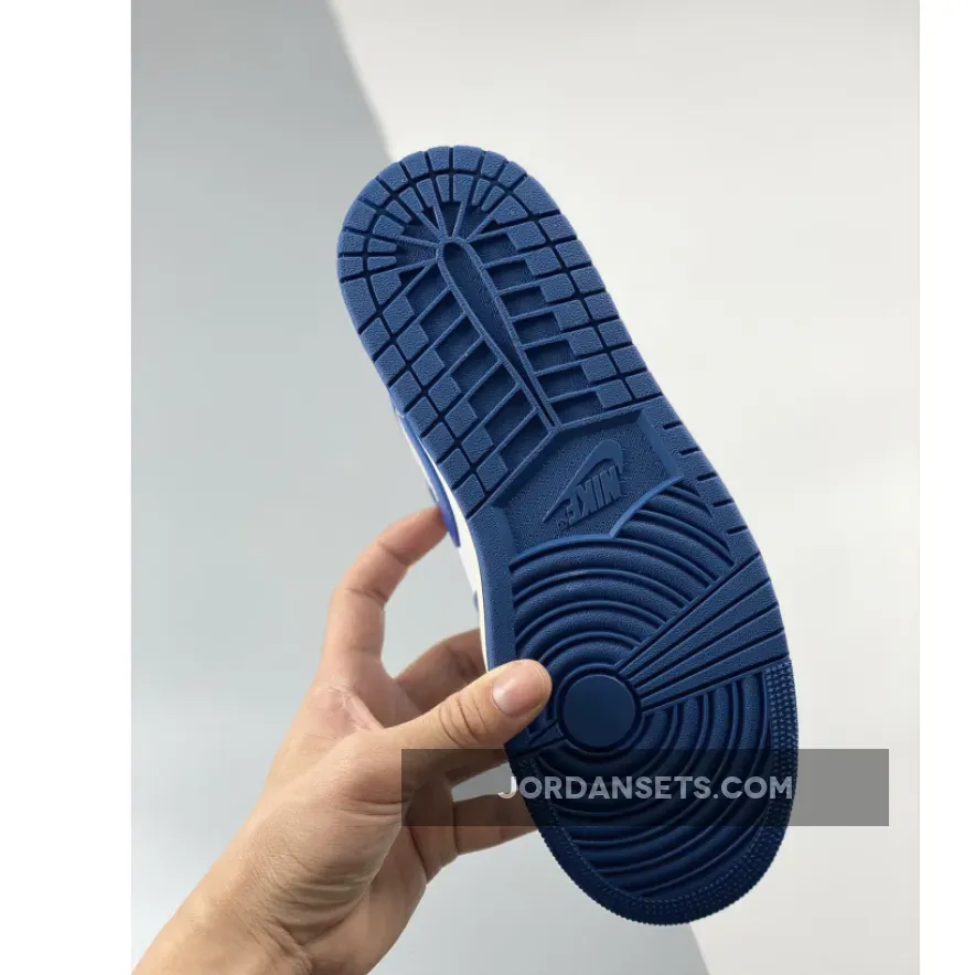 Air Jordan 1 Mid 'French Blue' Blue/White/Red BQ6472-146 #jordan 1 blue red and white