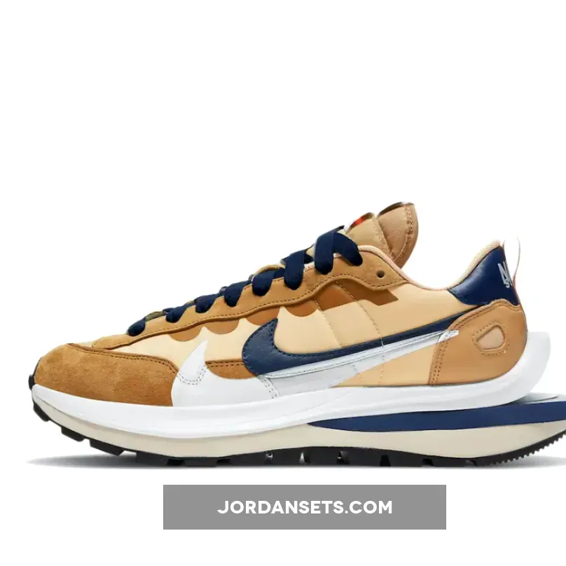 sacai x Nike Vaporwaffle Sesame/Blue Void-White DD1875-200 #nike vaporwaffle sacai sesame blue