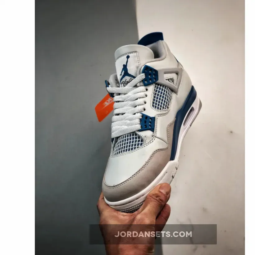 Air Jordan 4 Off-White/Military Blue-Neutral Grey Restock Air Jordan 4 Off-White/Military Blue-Neutral Grey Restock