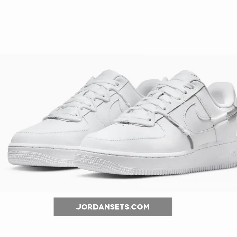 Nike Air Force 1 Low LX White Grey Adds Quirky Exterior Lacing DH4408-101 Brand New