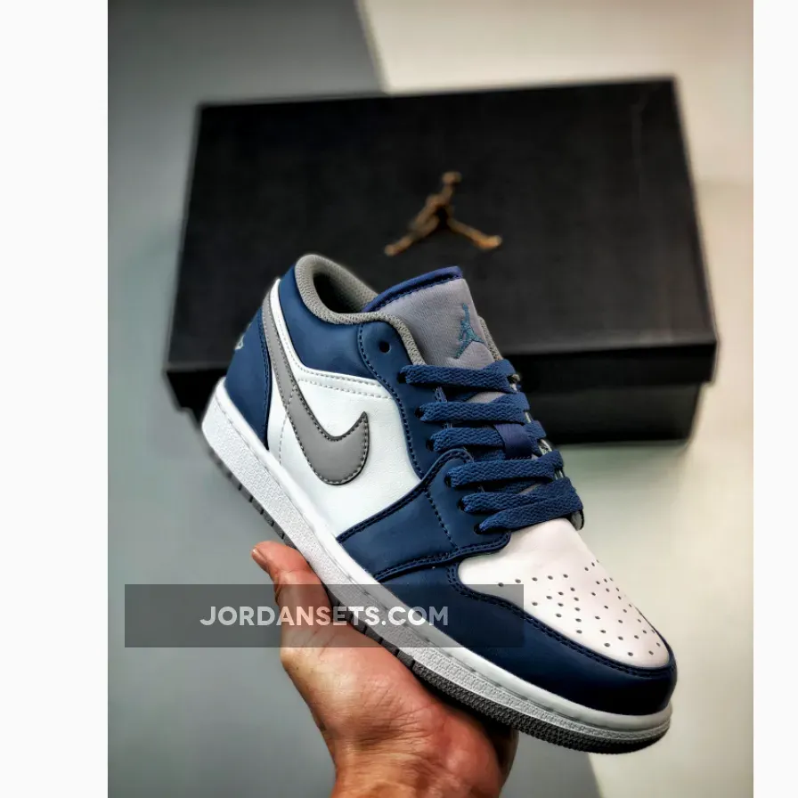 Air Jordan 1 Low True Blue/Cement Grey-White - air jordan 1 low se 'true blue'