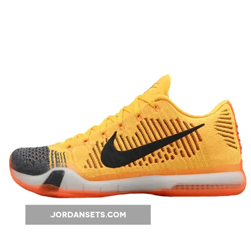 Nike Kobe 10 Elite Low 'Chester' Total Orange/Tumbled Grey-Black 747212-818 #orange kobe 10