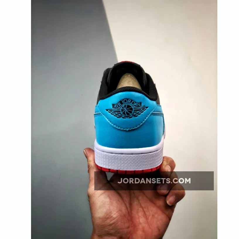 Air Jordan 1 Low OG 'UNC to Chicago' Black/Blue-Gym Red / jordan unc 1 low
