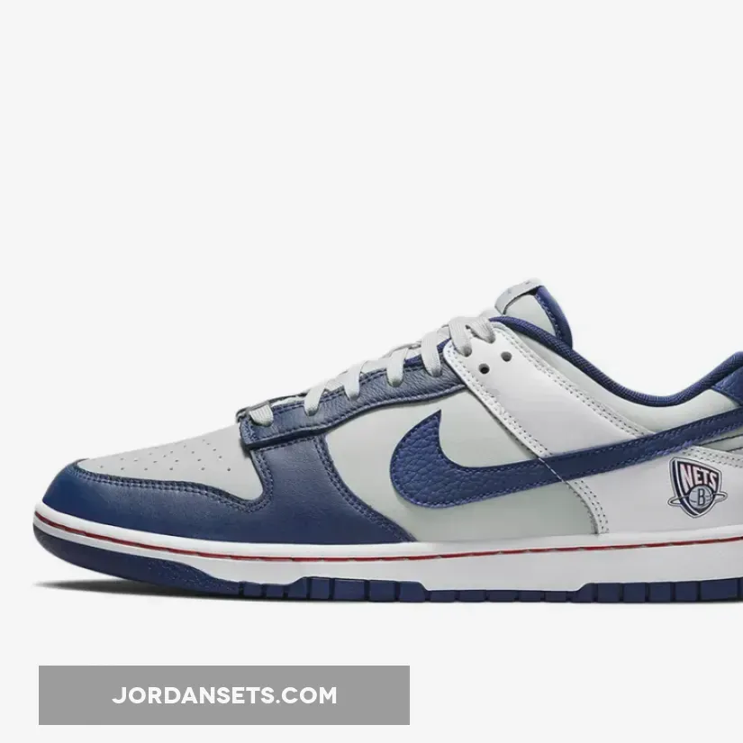 Nba X Nike Dunk Low 'Brooklyn Nets' Blue/write / nba dunks shoes