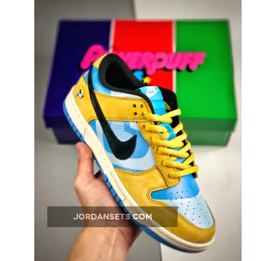 The Powerpuff Girls X Nike SB Dunk Low Yellow Blue For Sale