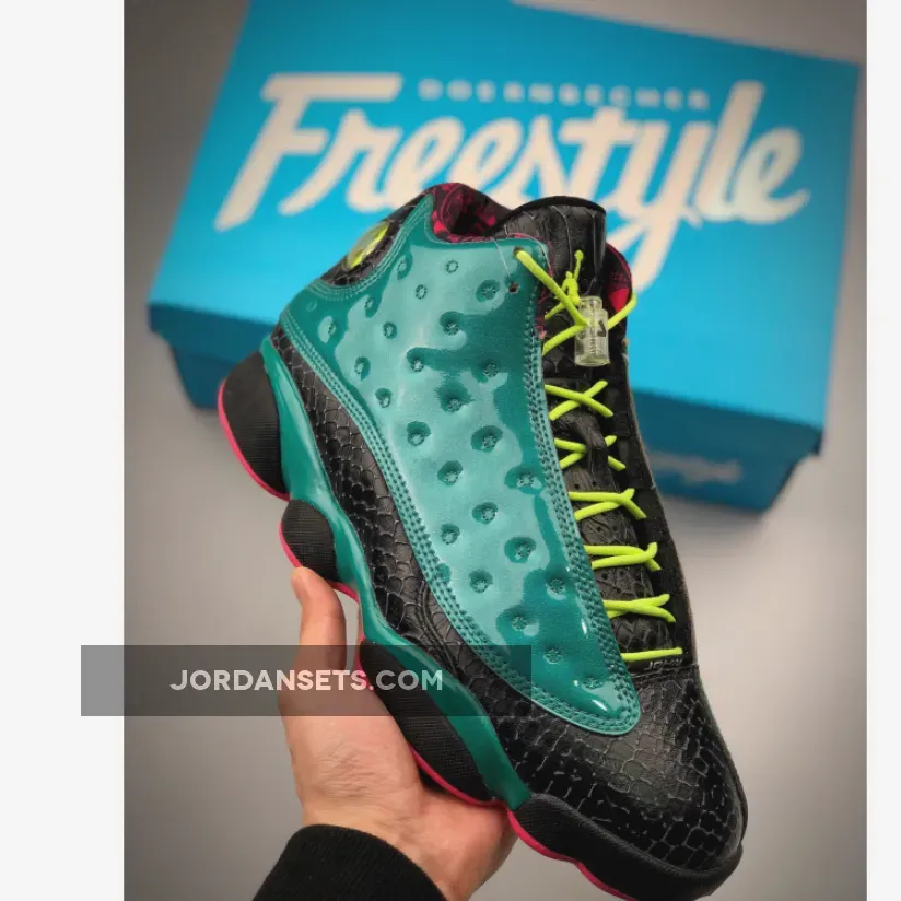 Air Jordan 13 Retro Db 'Doernbecher' AJ13 EMRLD GRN/VLT IC-BLK-DYNMC PNK - doernbecher 13