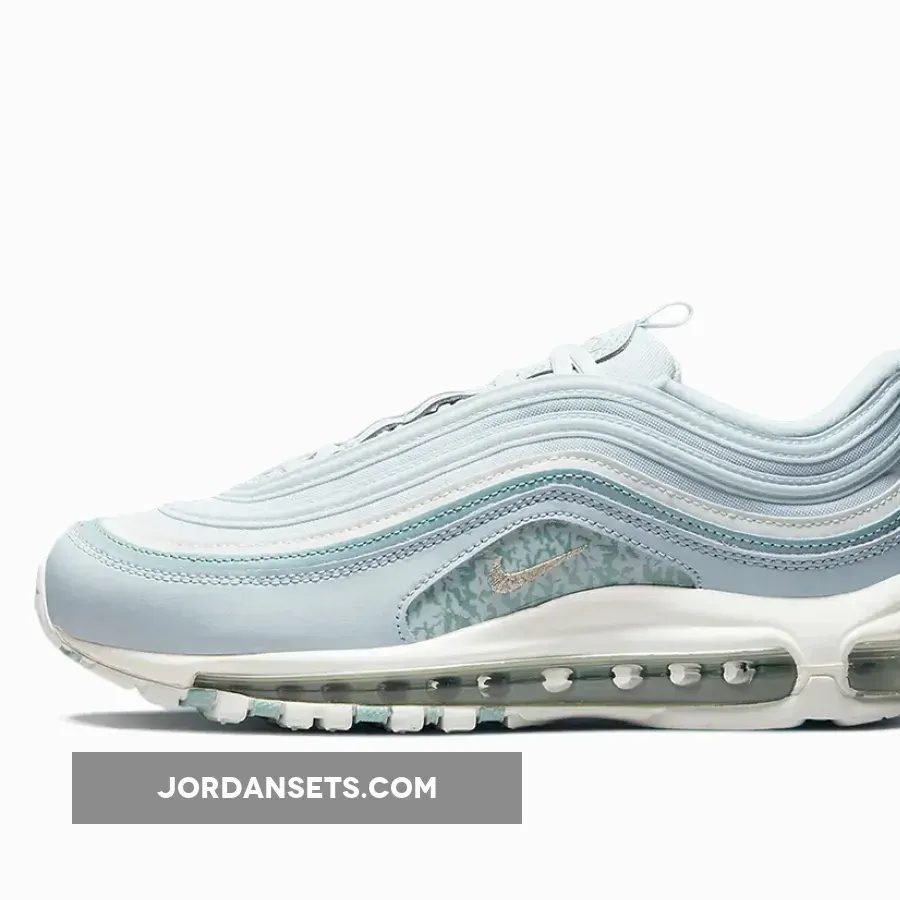 Nike Air Max 97 'Reflective Camo' Aura/Ocean Cube-White-Metallic Silver DJ5434-400 - nike ocean cube