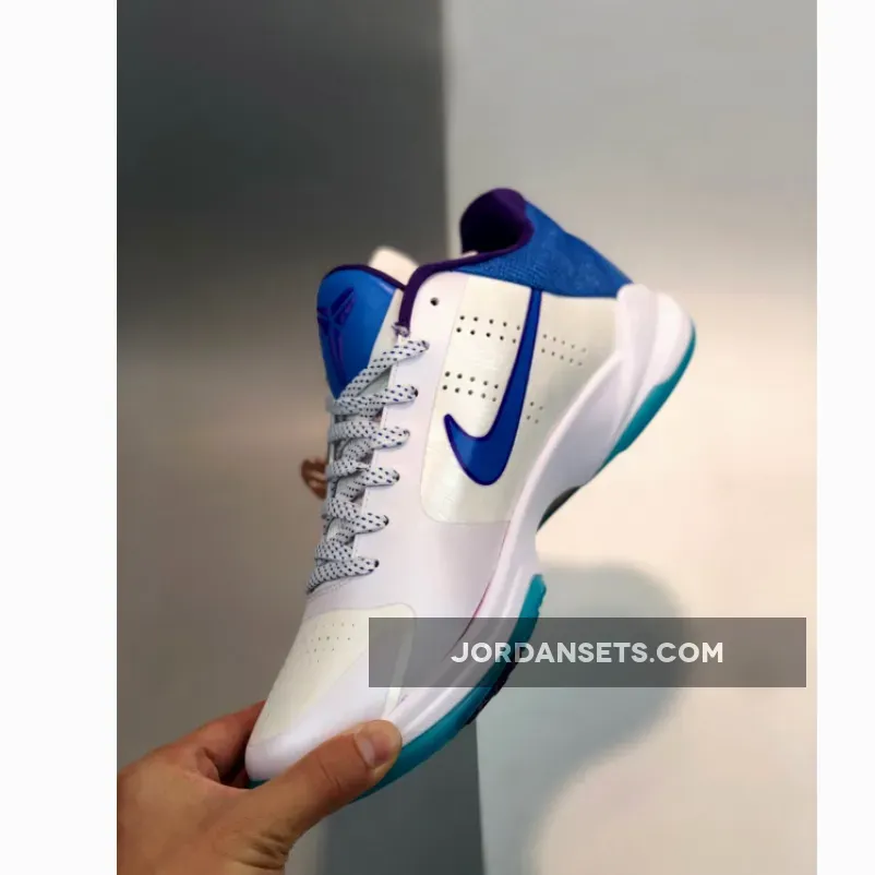 Nike Kobe 5 'Lakers' White Blue Purple 386429-100 / kobe 5 draft day
