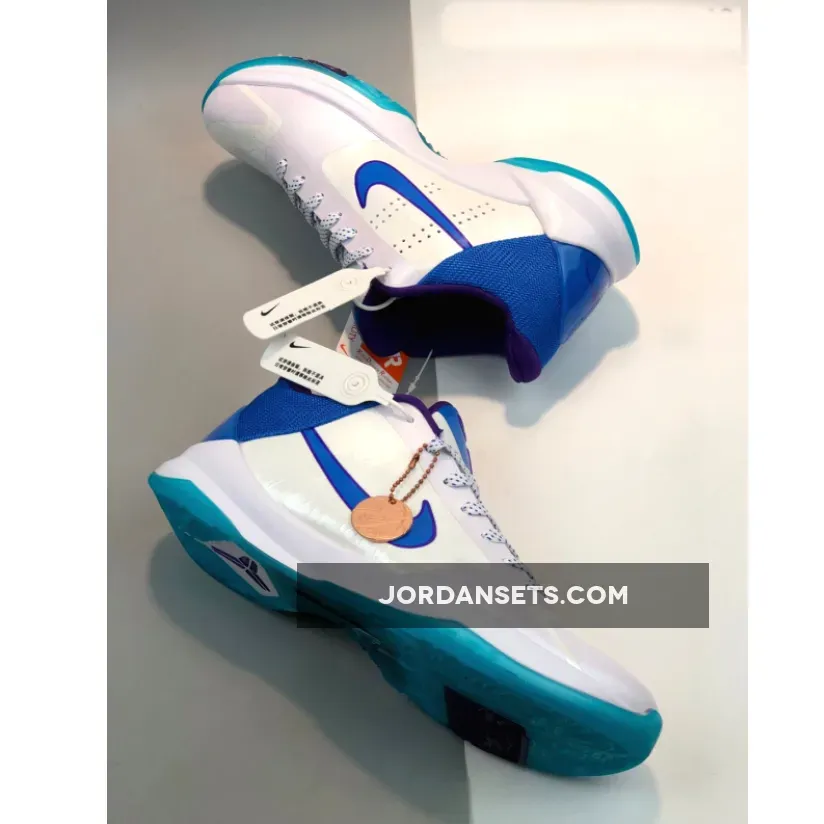 Nike Kobe 5 'Lakers' White Blue Purple 386429-100 / kobe 5 draft day