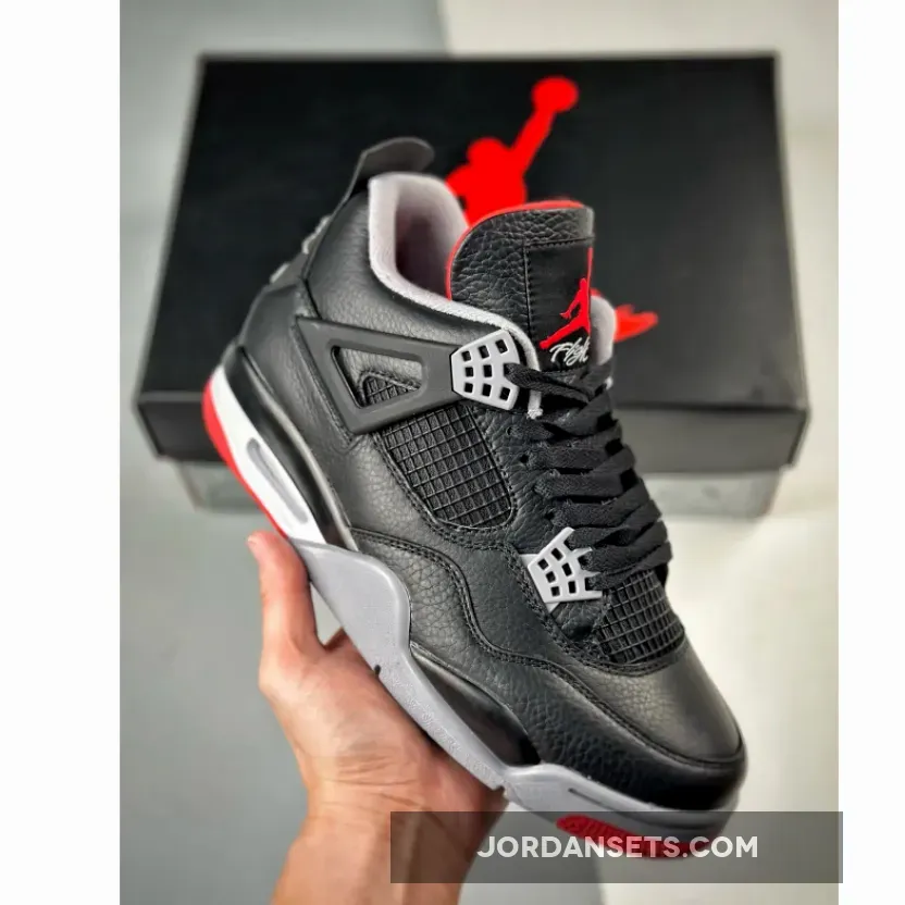 Air Jordan 4 Bred Reimagined Black/Fire Red Bred 4 2023