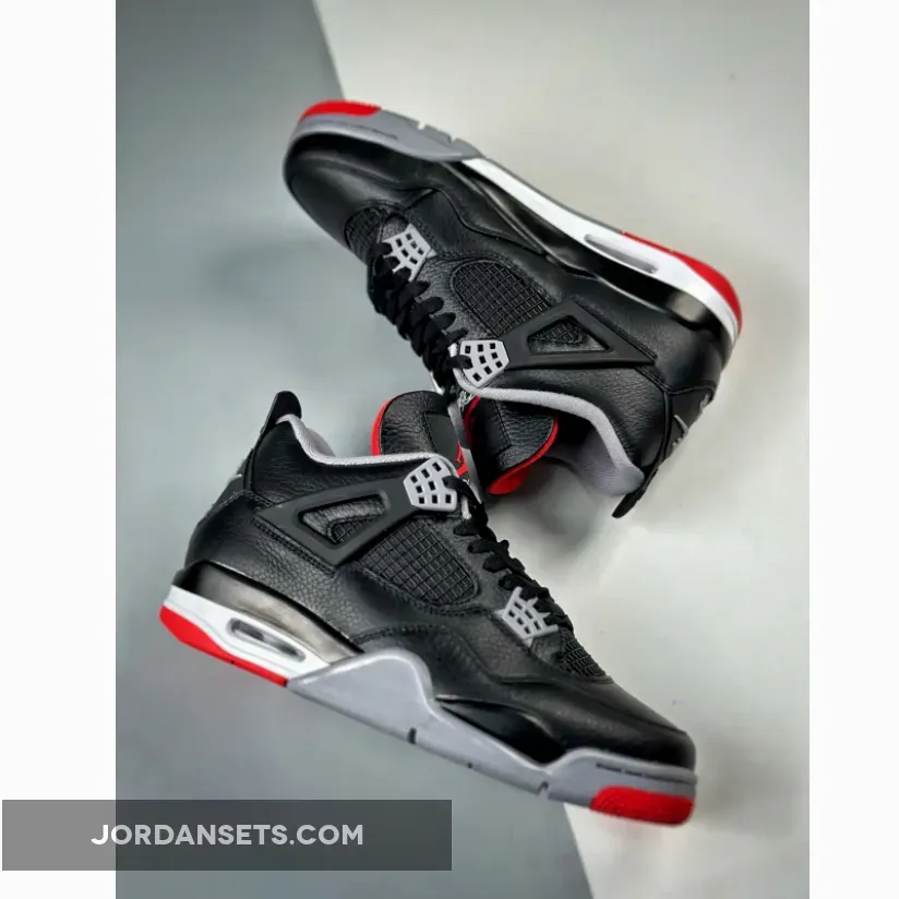 Air Jordan 4 Bred Reimagined Black/Fire Red Bred 4 2023 Air Jordan 4 Bred Reimagined Black/Fire Red Bred 4 2023