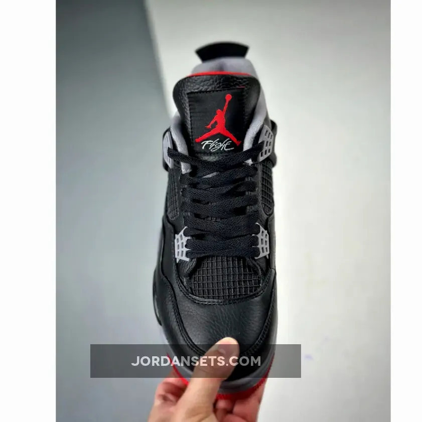 Air Jordan 4 Bred Reimagined Black/Fire Red Bred 4 2023 Air Jordan 4 Bred Reimagined Black/Fire Red Bred 4 2023