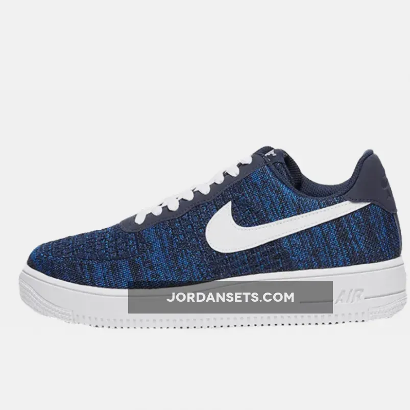 Nike Air Force 1 Flyknit 2.0 College Navy/White-Obsidian AV3042-400 For Sale