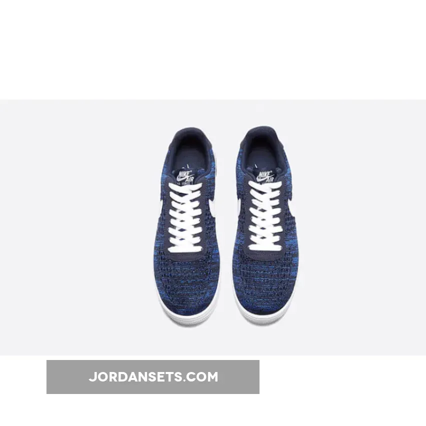 Nike Air Force 1 Flyknit 2.0 College Navy/White-Obsidian AV3042-400 For Sale