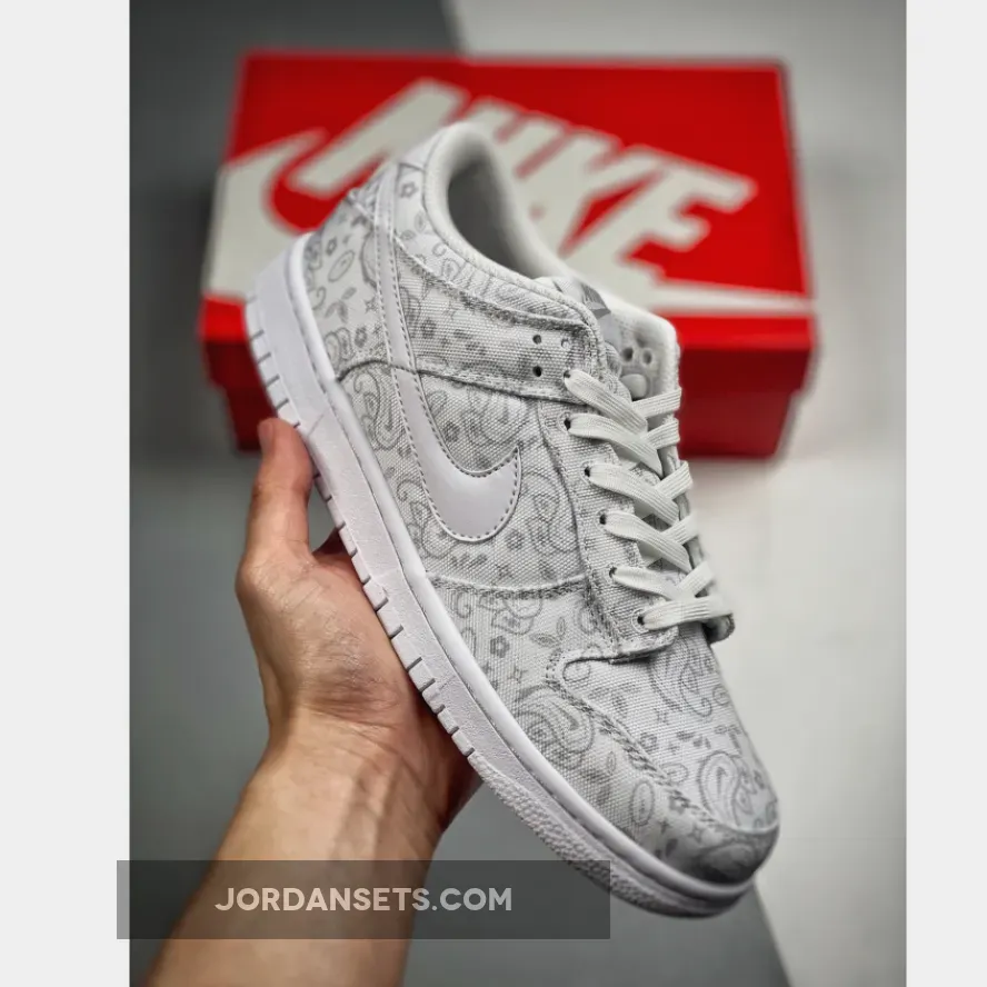 Nike Dunk Low "White Paisley" White/Grey Fog DJ9955-100