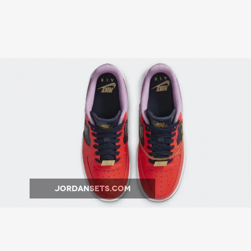 Nike Air Force 1 Cuban Link Crimson Pink WMNS CZ8100-600 For Sale