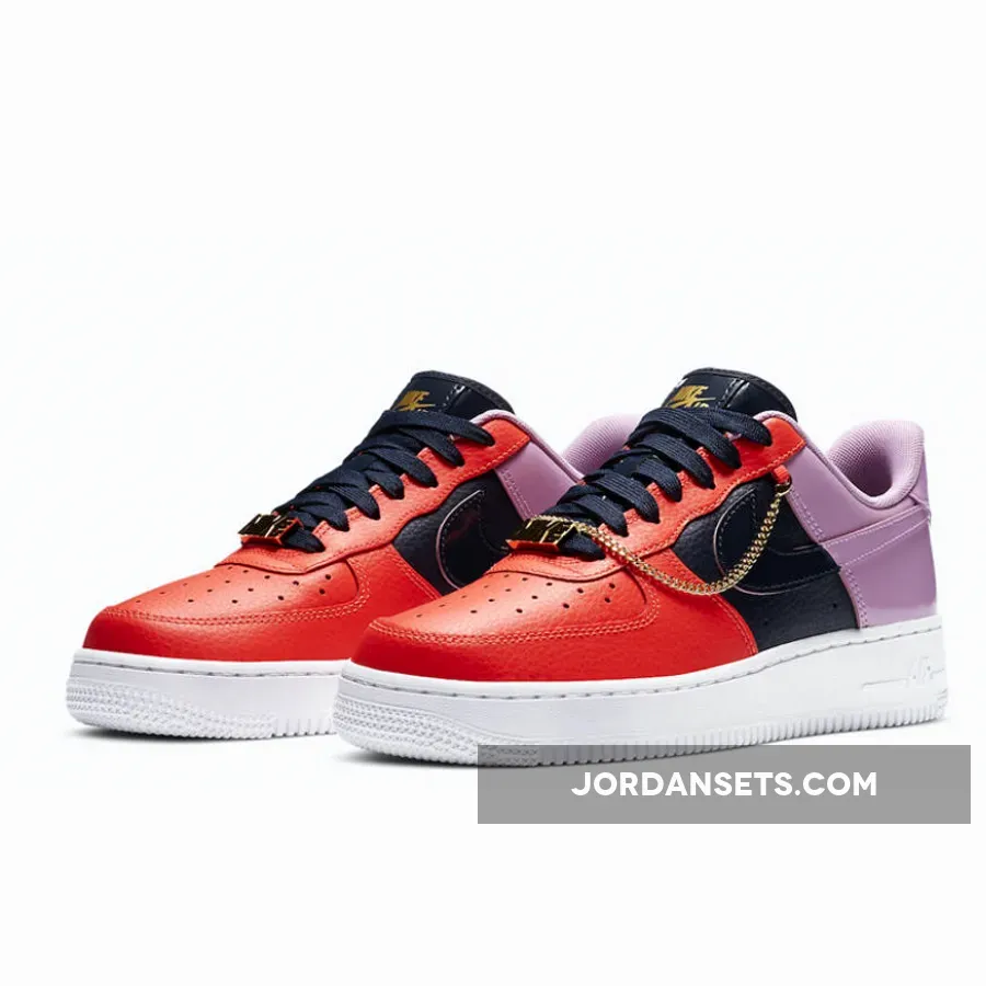 Nike Air Force 1 Cuban Link Crimson Pink WMNS CZ8100-600 For Sale