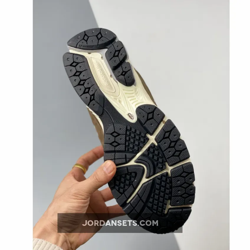 New Balance 2002R Brown/Cream M2002RHS #new balance 2002r brown beige on feet