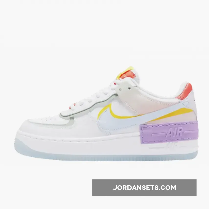 Nike Air Force 1 'Shadow' White Multi-Color #nike air force 1 shadow sneakers in white and multi