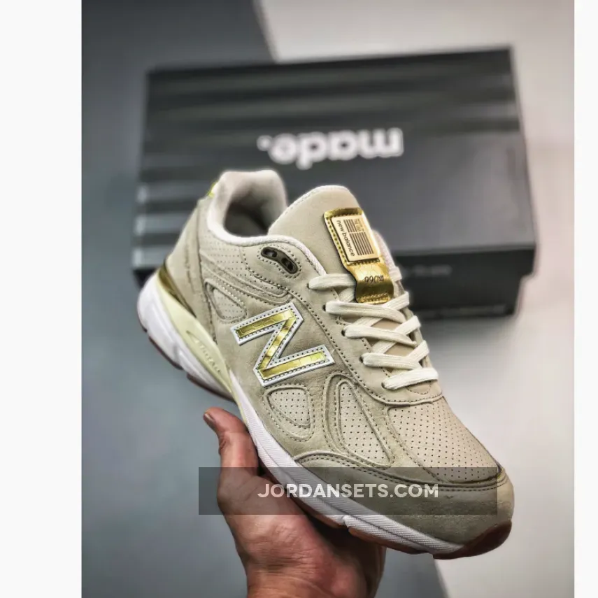 New Balance 990v4 Angora White/Gold M990AG4 new balance 990 gold
