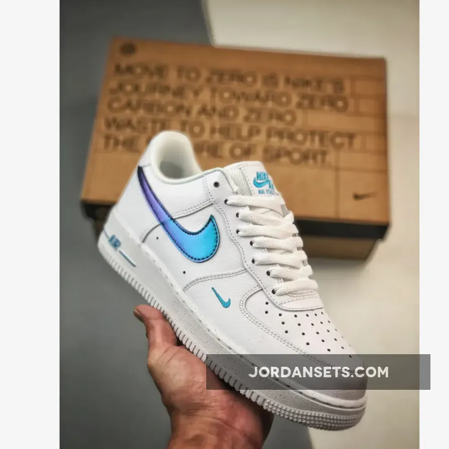 Nike Air Force 1 Low White Iridescent Blue | BLUE AIR FORCE FD0677-100