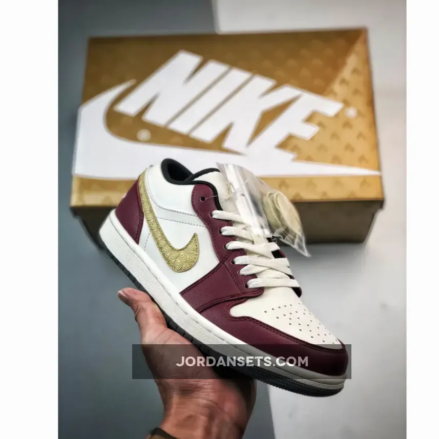 Air Jordan 1 Low SE "Year of the Dragon" Sail/Metallic Gold Grain FJ5735-100