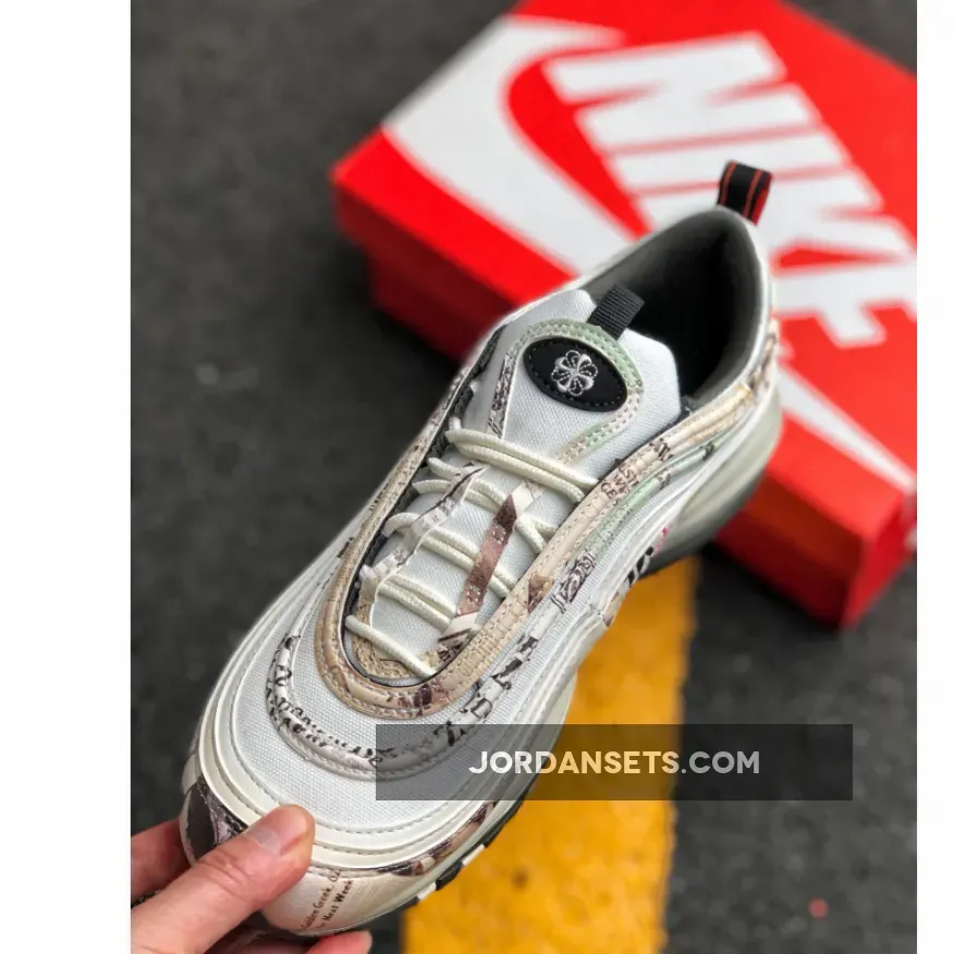 Nike Air Max 97 ‘Newspaper’ Sail/Black-Team Orange-White / Nike Air Max 97 Sail/white/black/team Orange