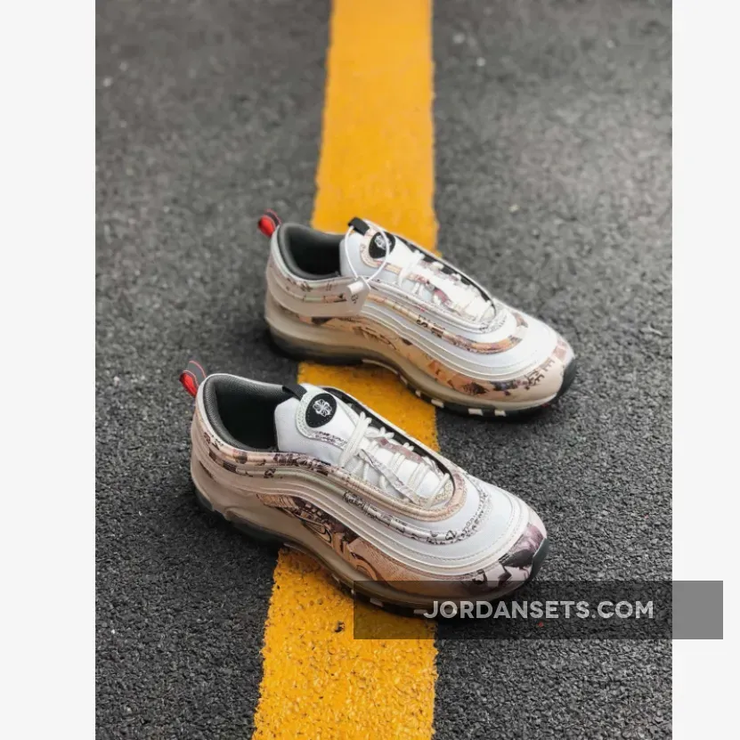 Nike Air Max 97 ‘Newspaper’ Sail/Black-Team Orange-White / Nike Air Max 97 Sail/white/black/team Orange
