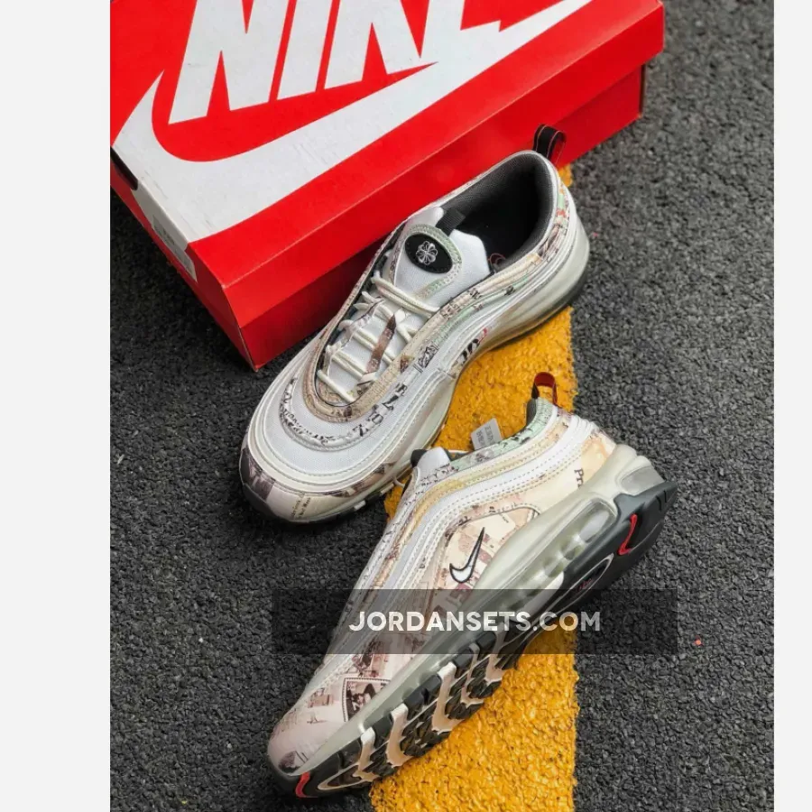 Nike Air Max 97 ‘Newspaper’ Sail/Black-Team Orange-White / Nike Air Max 97 Sail/white/black/team Orange