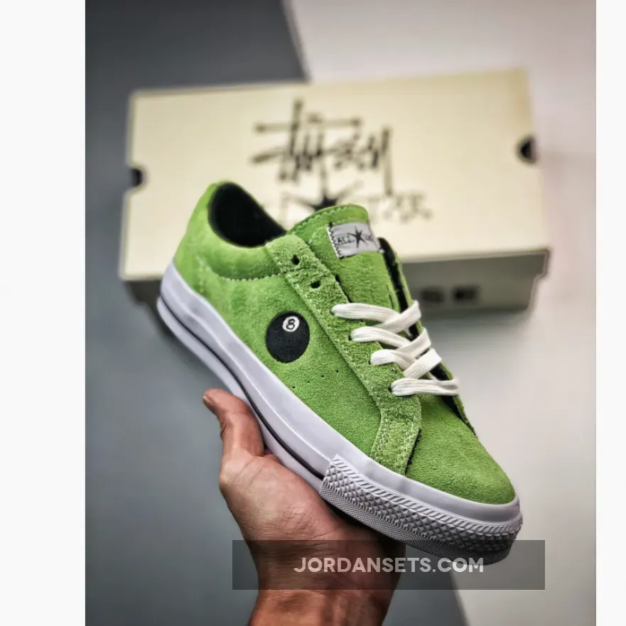 Stussy x Converse One Star 8 Ball Green A03712C stars converse
