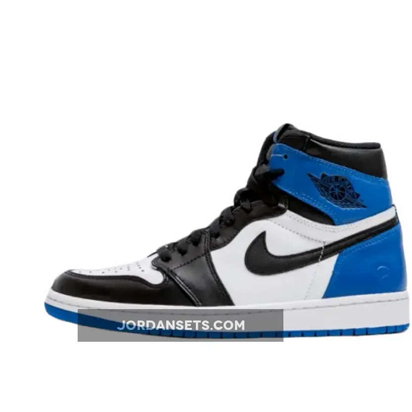 Fragment x Air Jordan 1 Retro High OG Black/Sport Blue-White / blue fragment