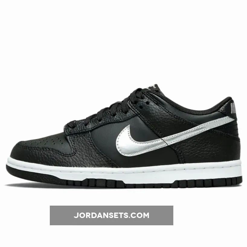 NBA x Nike Dunk Low GS Black Silver For Womens DC9560-001 / dunk low spurs