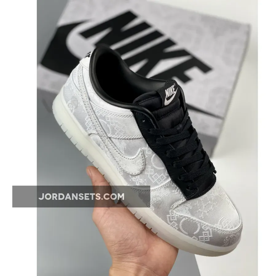 Fragment x CLOT x Nike Dunk Low White/Black FN0315-110 / clot x fragment dunk low